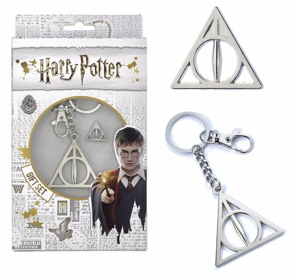 HARRY POTTER - Deathly Hallows - Keychain &amp; Pin&#039;s