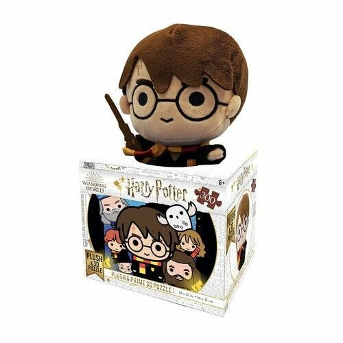 HARRY POTTER - Lenticular Puzzle 3D 300P &#039;31x23cm&#039; &amp; Plush Toy