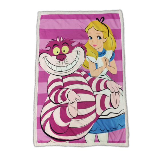 ALICE &amp; Cheshire Cat - Premium Sherpa &#039;100X150cm&#039;