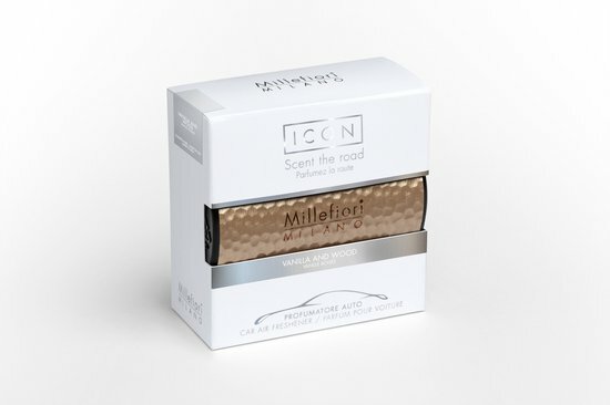 Millefiori Milano Icon Auto Luchtverfrisser Metal Vanilla &amp; Wood 35 gr