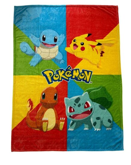 POKEMON &amp; Friends - Coral Fleece 130x180cm