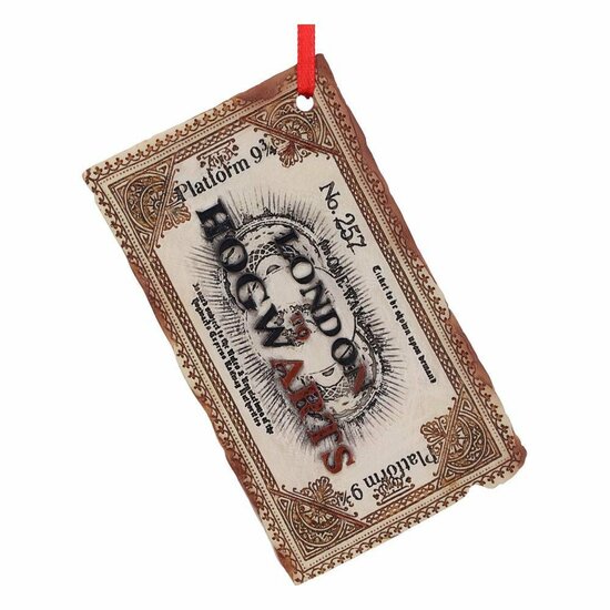 HARRY POTTER - Hogwarts Express Tickey - Christmas Tree Ornament 9.5cm