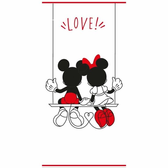 DISNEY - Mickey &amp; Minnie &quot;Love&quot; - Beach Towel - 70x140cm