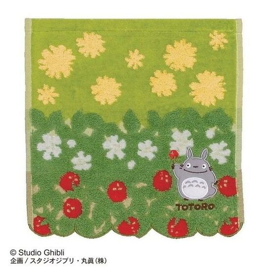 MY NEIGHBOR TOTORO - Totoro Flowers &amp; Strawberry - Mini Towel 25x25cm