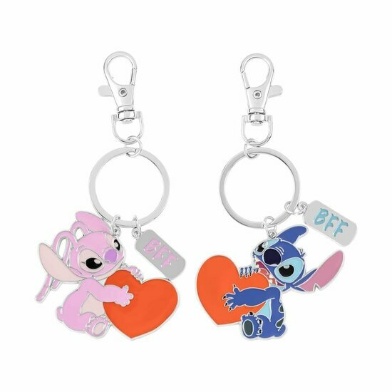 STITCH &amp; ANGEL - Duo Set Metal Keychain BFF