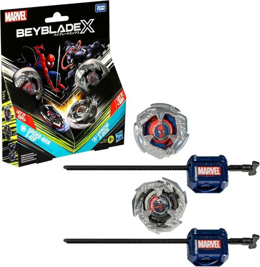 BEYBLADE X - Marvel Spider-Man 3-60F &amp; Venom 3-80N Dual Pack