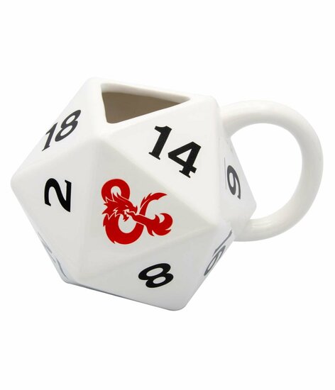 DUNGEONS &amp; DRAGONS - D20 Dice - Ceramic 3D Mug 15.2x10.6x10cm