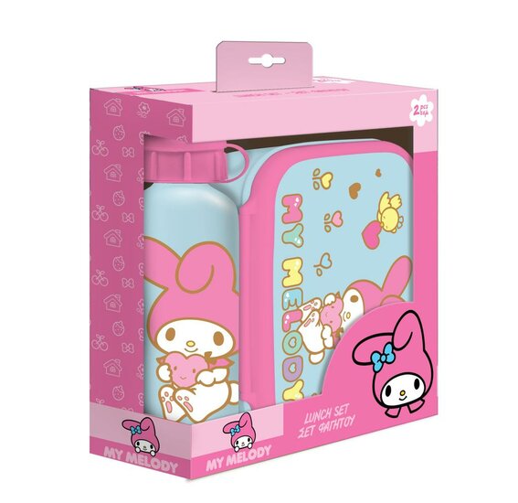 MY MELODY - Set of Lunch Box &amp; Allumium Bottle 500ml