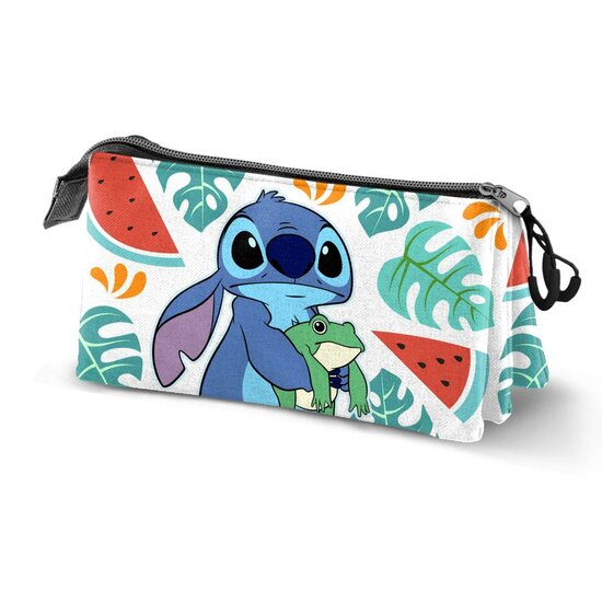 STITCH &amp; Frog - Triple Pencil Case