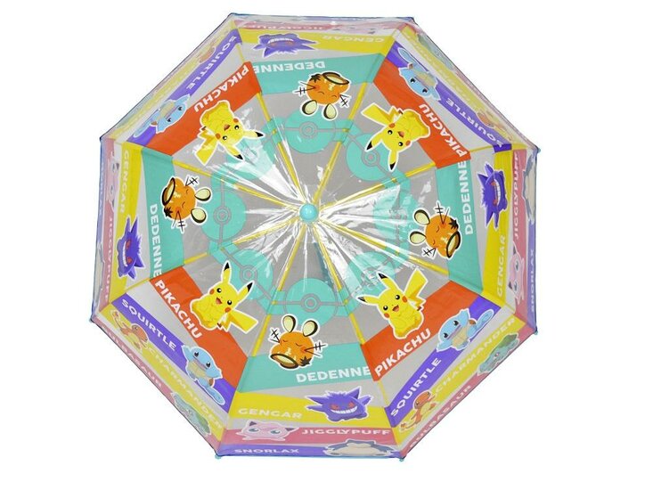 POKEMON - Pikachu &amp; Friends - Manual Transparent Umbrella 48 cm