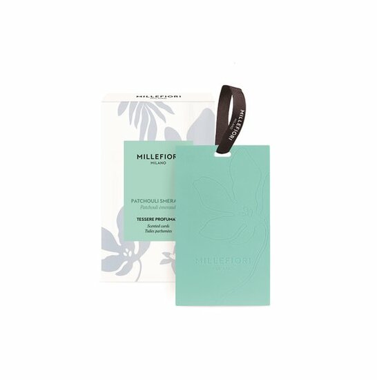 Millefiori Laundry - Geurkaarten - Patchouli Smeraldo - 3 stuks - Kast Parfum - Voor In De Kledingkast