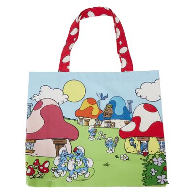 SMURFS - Village Life - Canvas Tote Bag LoungeFly