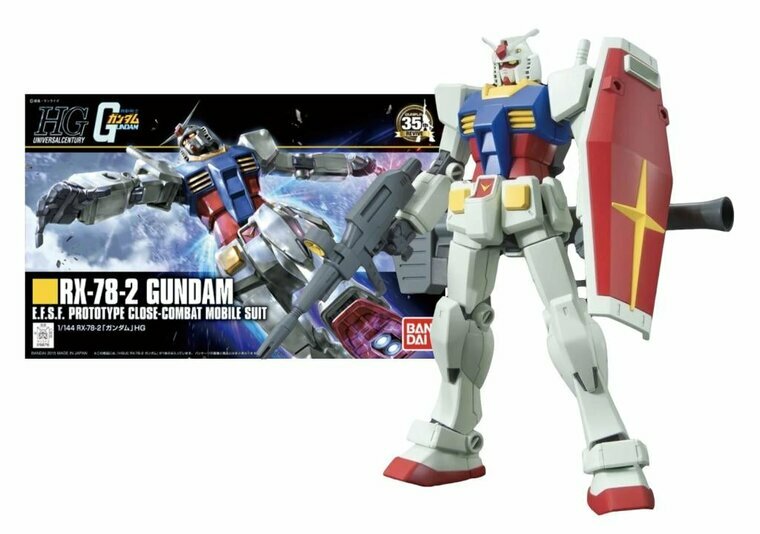GUNDAM - Model Kit - HG 1/144 - RX-78-2 Gundam - 13CM