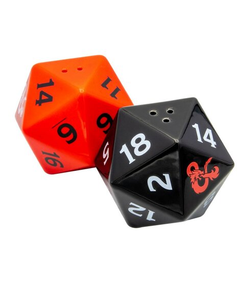 DUNGEONS &amp; DRAGONS - D20 Dice - Peper and Salt