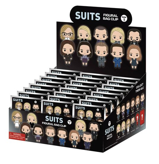 SUIT SERIES - Series 1 - 3D Foam Bag Clip (Display 24 Pcs)