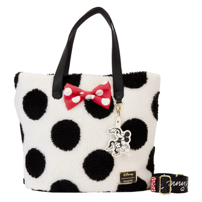 DISNEY - Minnie Rock The Dots Sherpa - Tote Bag Loungefly