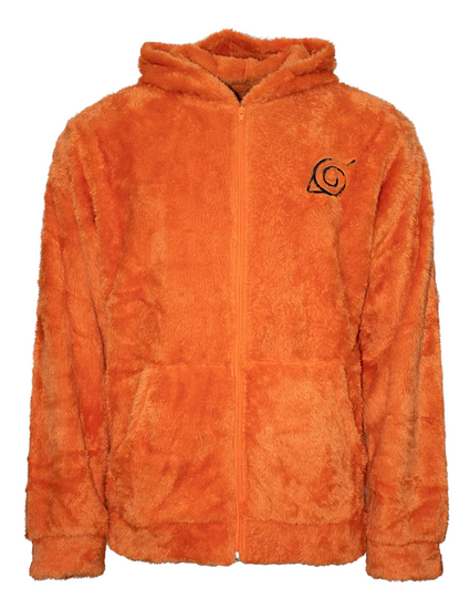 NARUTO - Konoha - Men&#039;s Fluffy Zipper Hoodie (S/M)