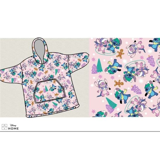LILO &amp; STITCH - Stitch Angel -Sweat Poncho Coral Fleece -Children Size