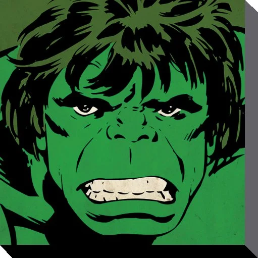 MARVEL COMICS - Canvas 40X40 &#039;38mm&#039; - HULK Close-Up