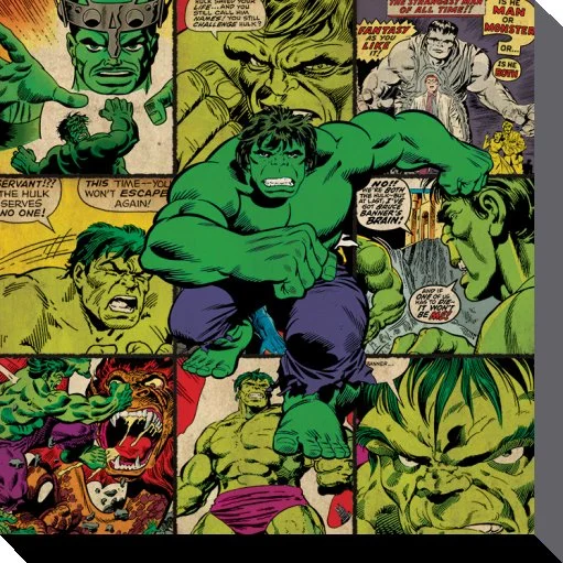 MARVEL COMICS - Canvas 40X40 &#039;38mm&#039; - Hulk Squares