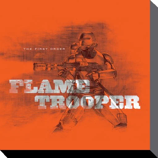 STAR WARS - Canvas 40X40 &#039;38mm&#039; - Episode VII - Flametrooper Orange