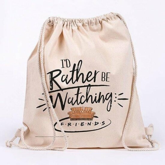 FRIENDS - Rather Be Watching - 100% cotton bag 42x37cm