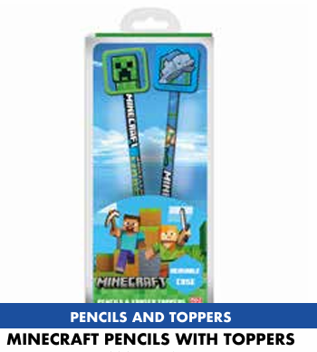 MINECRAFT  - Pencil &amp; Topper 2PK
