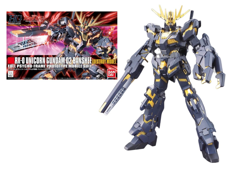 GUNDAM - HGUC 1/144 RX-0 Unicorn 02 Banshee Destroy Mode - Model Kit