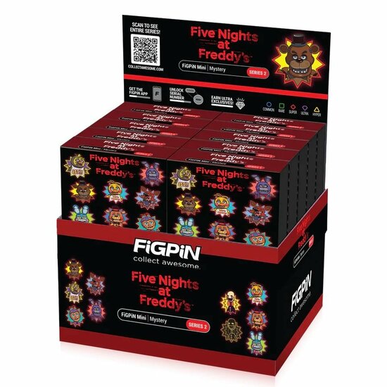 FIVE NIGHTS AT FREDDY&#039;S -Series 2-Mystery Mini Pins (Display 10 Pin&#039;s)