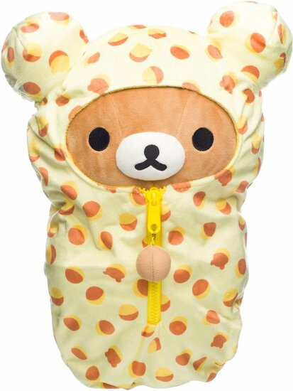 Rilakkuma - &ldquo;Patroon Slaapzak&rdquo; Medium Pluche 38cm