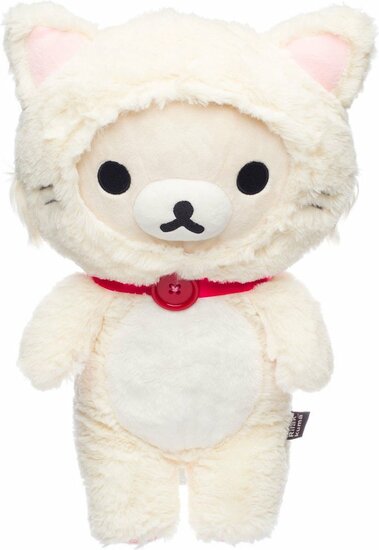 Korilakkuma - &ldquo;Wit Kat Kostuum&rdquo; Medium Pluche 34cm