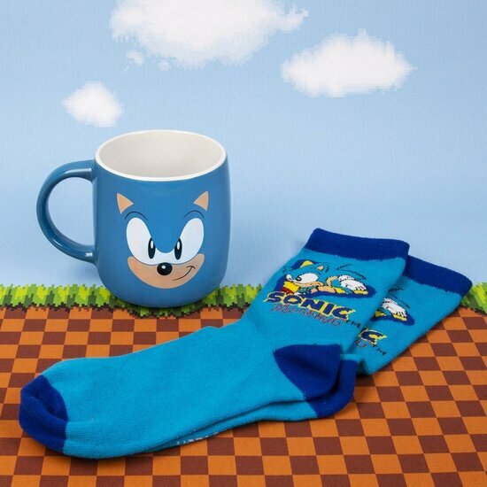 SONIC - Gift Box - Mug 460ml + 1 Pair of Socks (One Size)