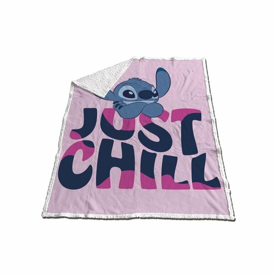 LILO &amp; STITCH - Sherpa Blanket 120x150cm - Stitch Just Chill