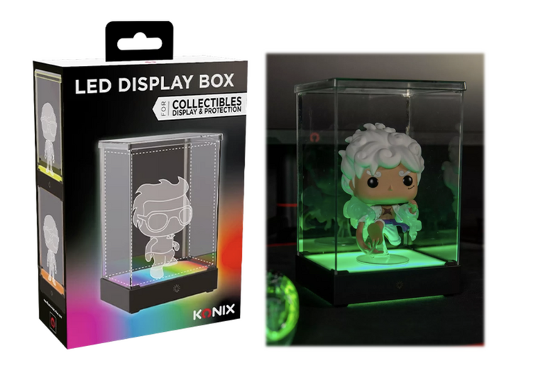 LED DISPLAY BOX - Acrylic Lighting Display Case - 8 Lighting Modes