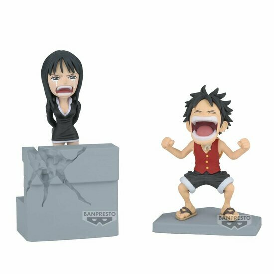 ONE PIECE - Luffy &amp; Nico Robin - Figure WCF Log Stories 10cm