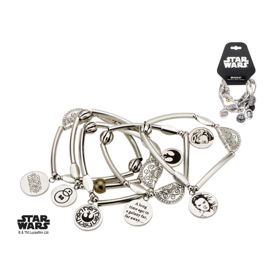 STAR WARS - Women&#039;s Stainless Steel Rey Stretchable Bracelet