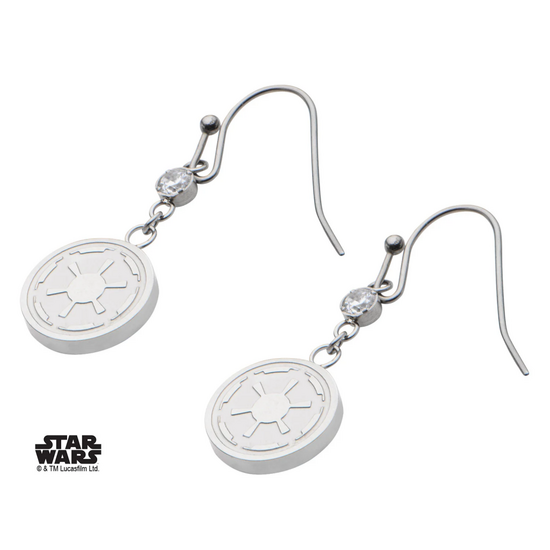STAR WARS - Women&#039;s Stainless Steel Empire Symbol Hook Dangle Earrings