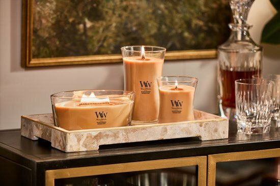 WoodWick Hourglass Large Geurkaars - Golden Bourbon - 130 branduren