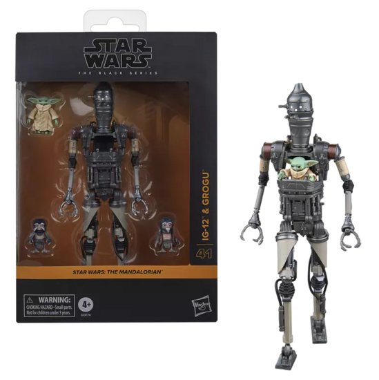 THE MANDALORIAN - IG-12 &amp; Grogu - Figure Black Series 15cm