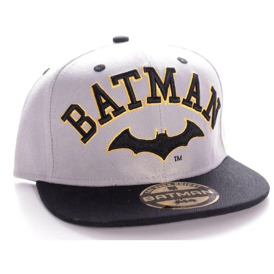 DC COMICS  - Batman Logo/Text - Grey/Black Cap