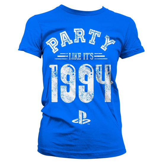 PLAYSTATION - T-Shirt Party Like It&#039;s 1994 - GIRL Blue (L)