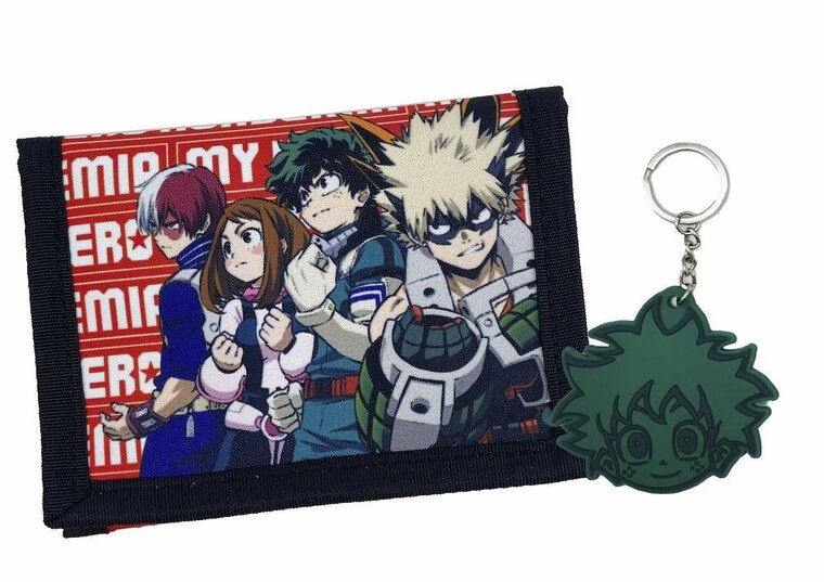 MY HERO ACADEMIA - Set of Wallet + Rubber Keyring - 2 Stk.
