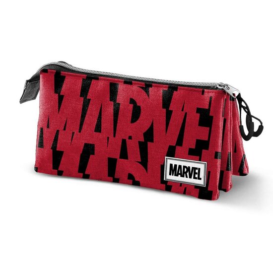 MARVEL - Pencil Case 3 comp - &#039;23x11x10&#039; - Recycled Material