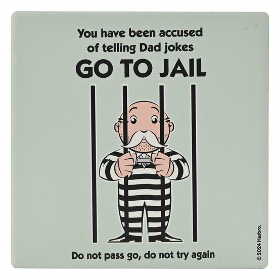 MONOPOLY - Go to Jail - Ceramic Square Coaster