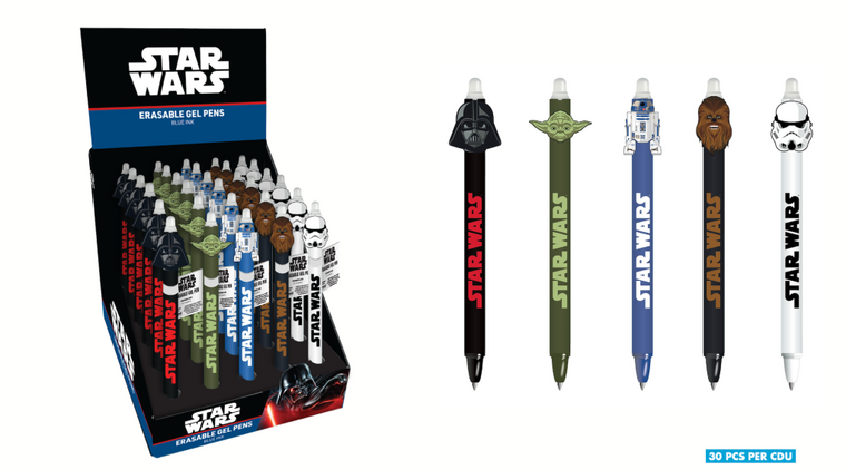 STAR WARS - Head Topper Erasable Gel Pen (Display of 30 pcs)