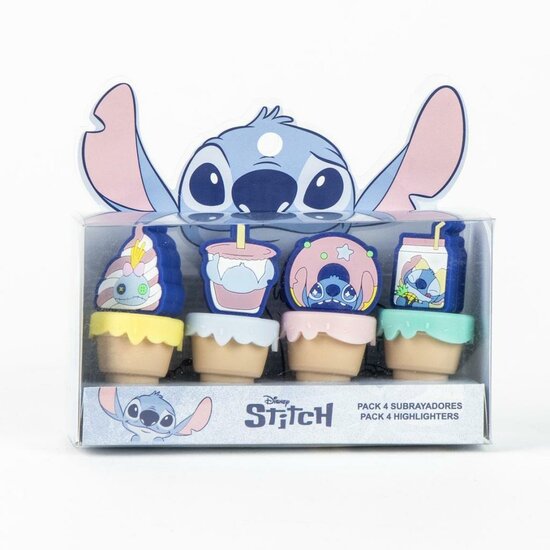STITCH - Pack of 4 mini Highlighters &quot;food&quot;
