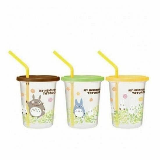 STUDIO GHIBLI - Totoro - Set of 3 Cup with lid and straw 320ml
