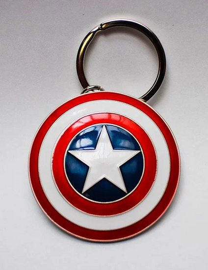 MARVEL - 3D Metal Keychain Blister Box - Captain America Shield