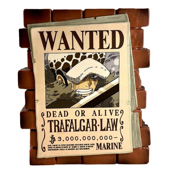 ONE PIECE - Law &quot;Wanted&quot; - Money Box PVC 16cm