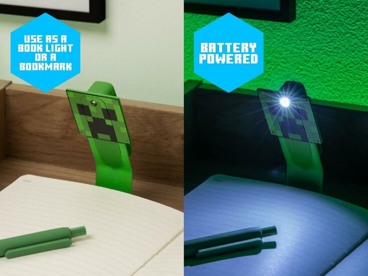 MINECRAFT - Creeper Book Light &amp; Bookmark